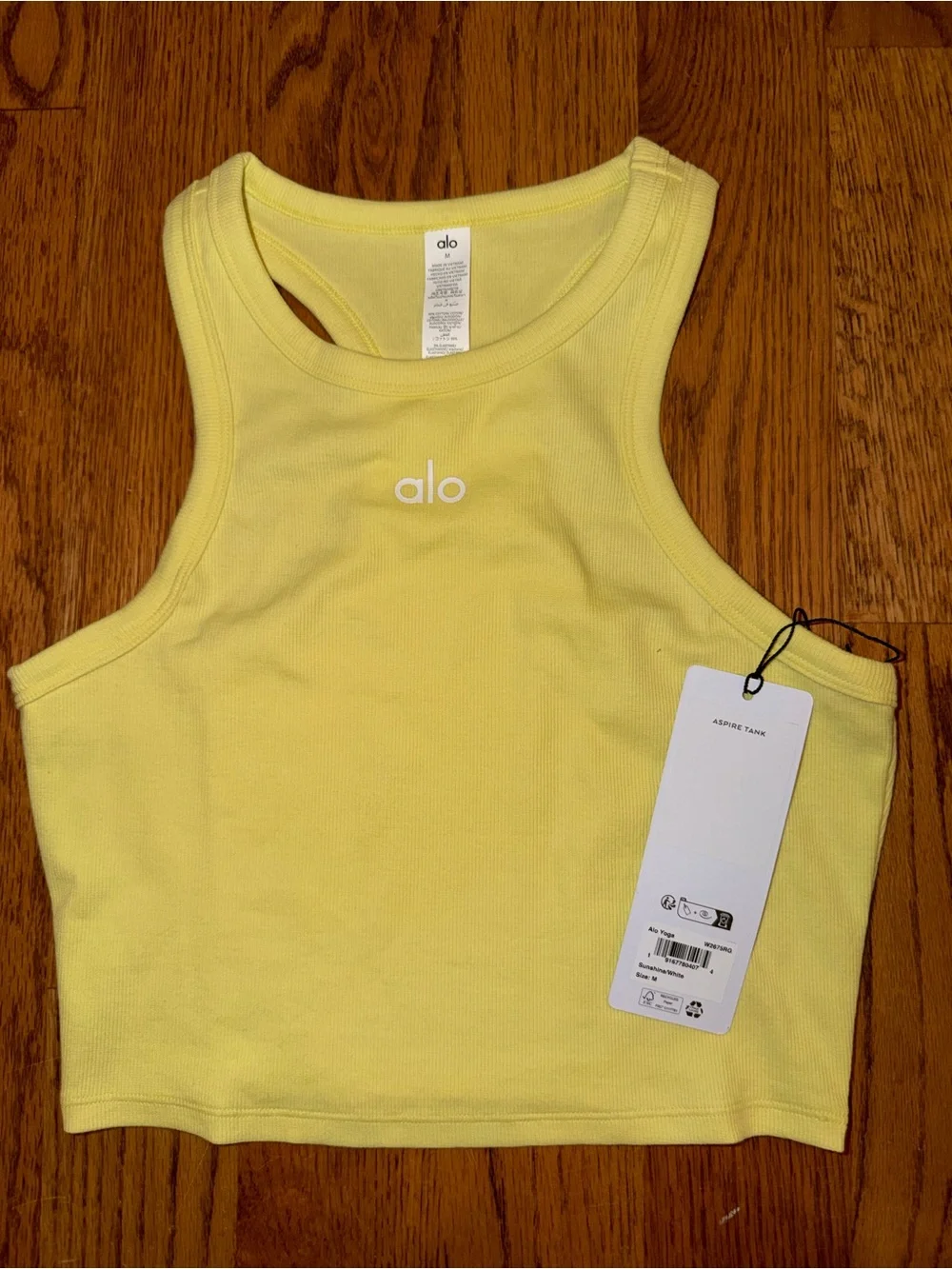 ALO Yoga Yellow Aspire Tank